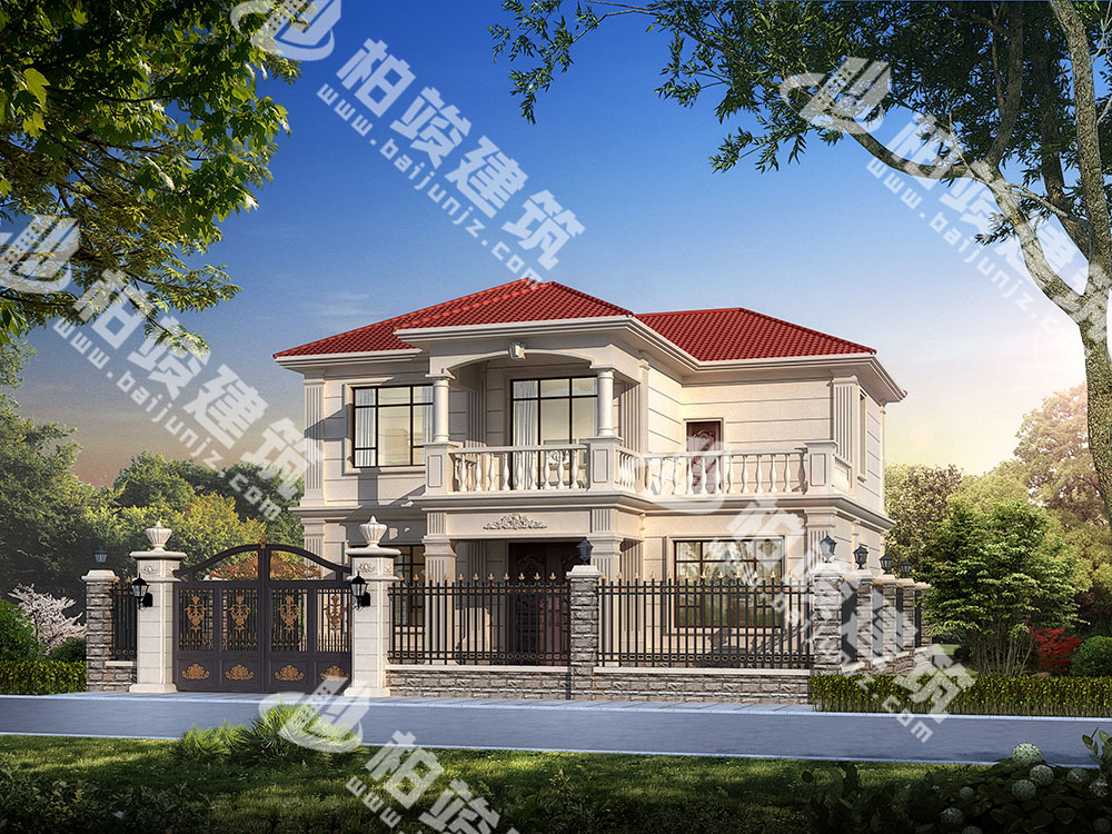 二層農村自建房設計圖，帶私家庭院，童話般的鄉村墅居
