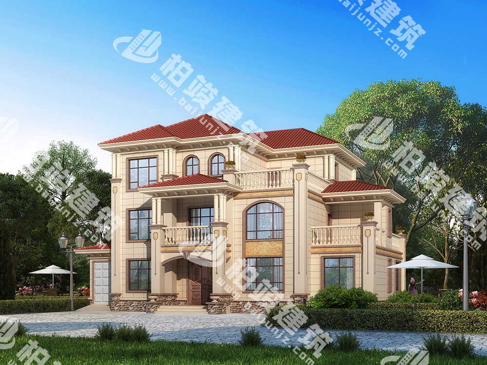 農(nóng)村三層簡歐風格自建房設計圖，占地218㎡，外觀典雅溫馨，內(nèi)部配置很全