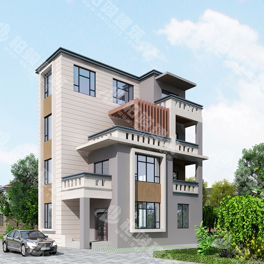農村四層新中式別墅設計圖，中式極簡，別具一格，布局多功能，居住舒適