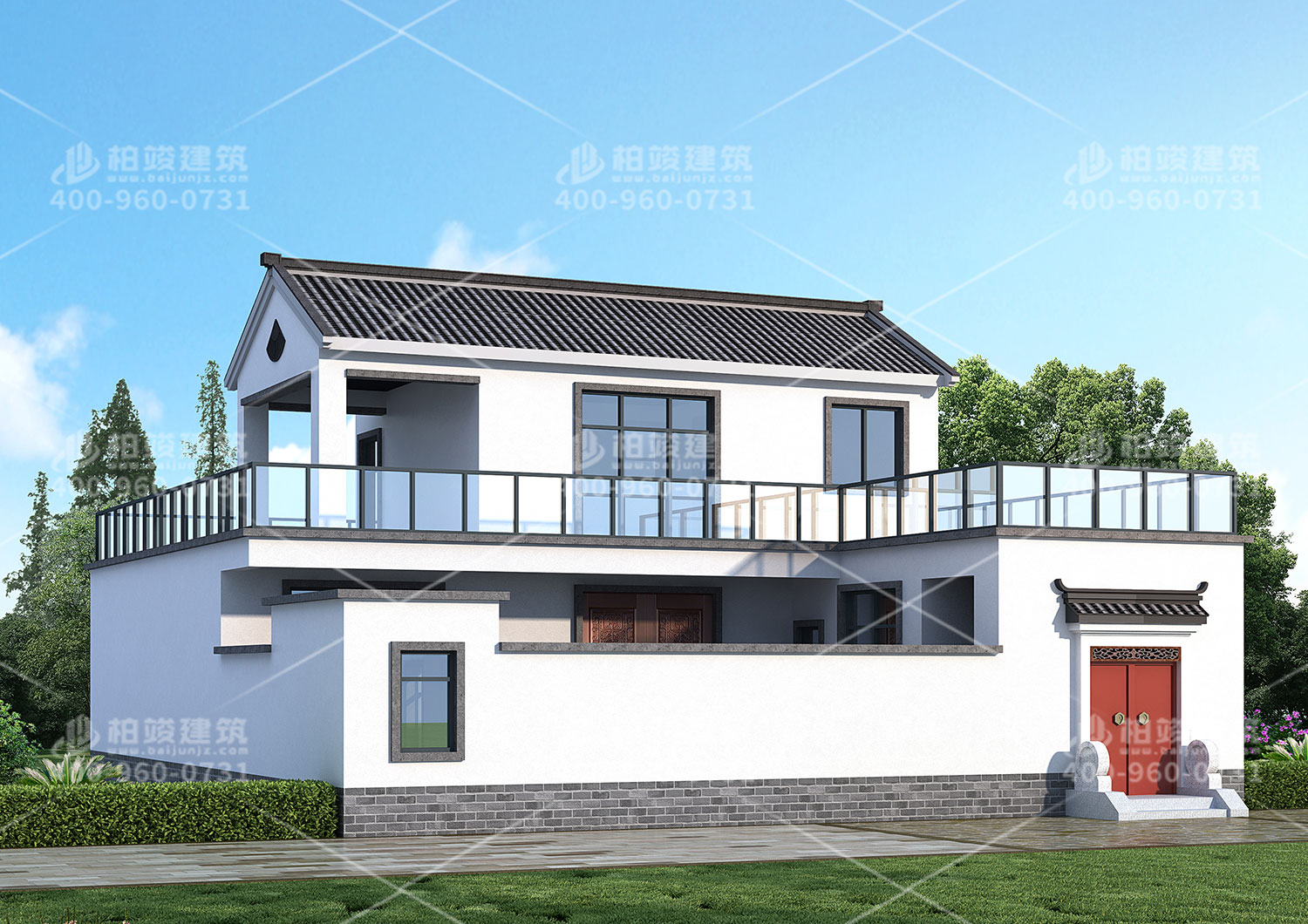 二層房屋設(shè)計圖，中式風格設(shè)計