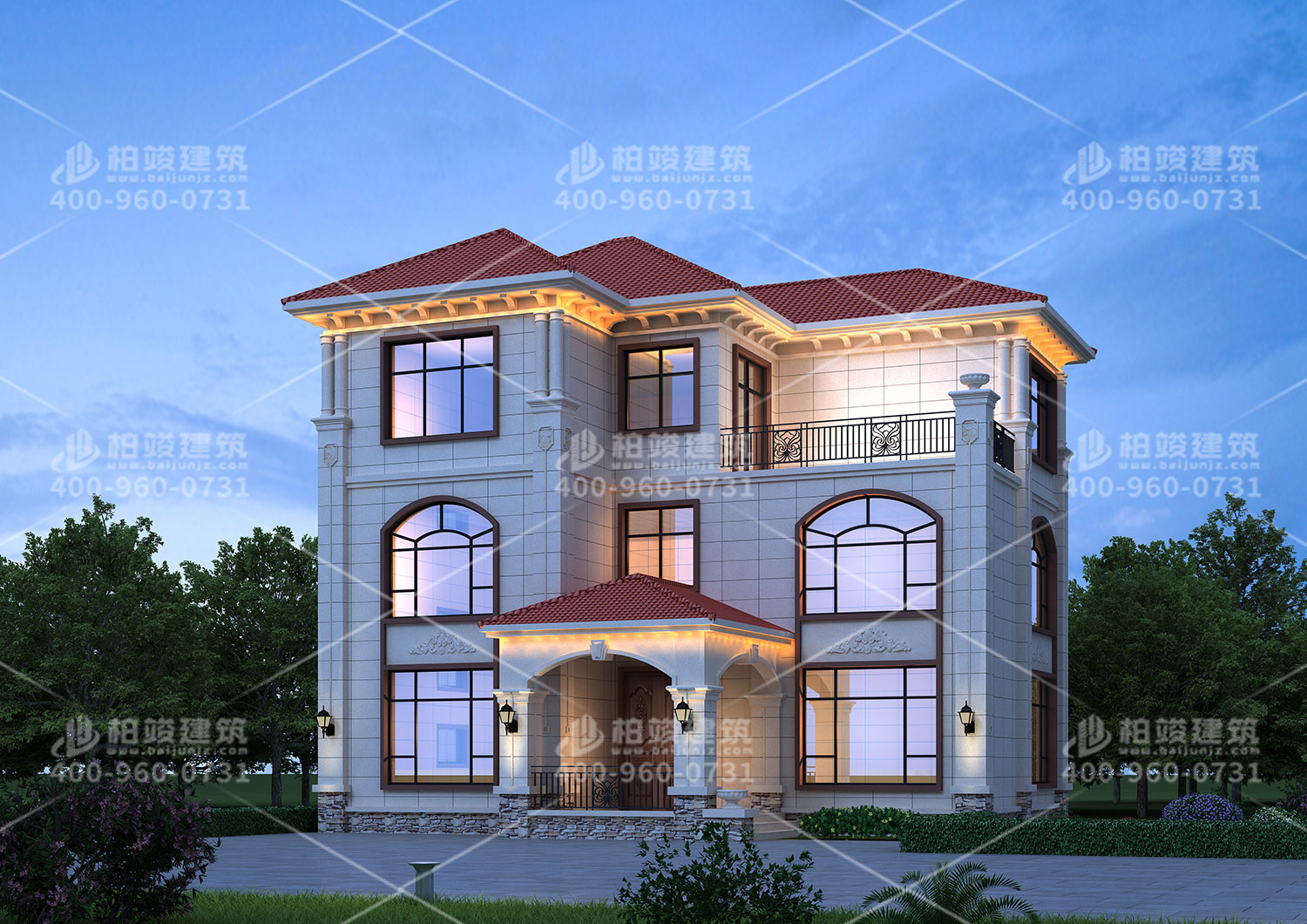 雙拼別墅設計圖，兩兄弟住的近感情更好。