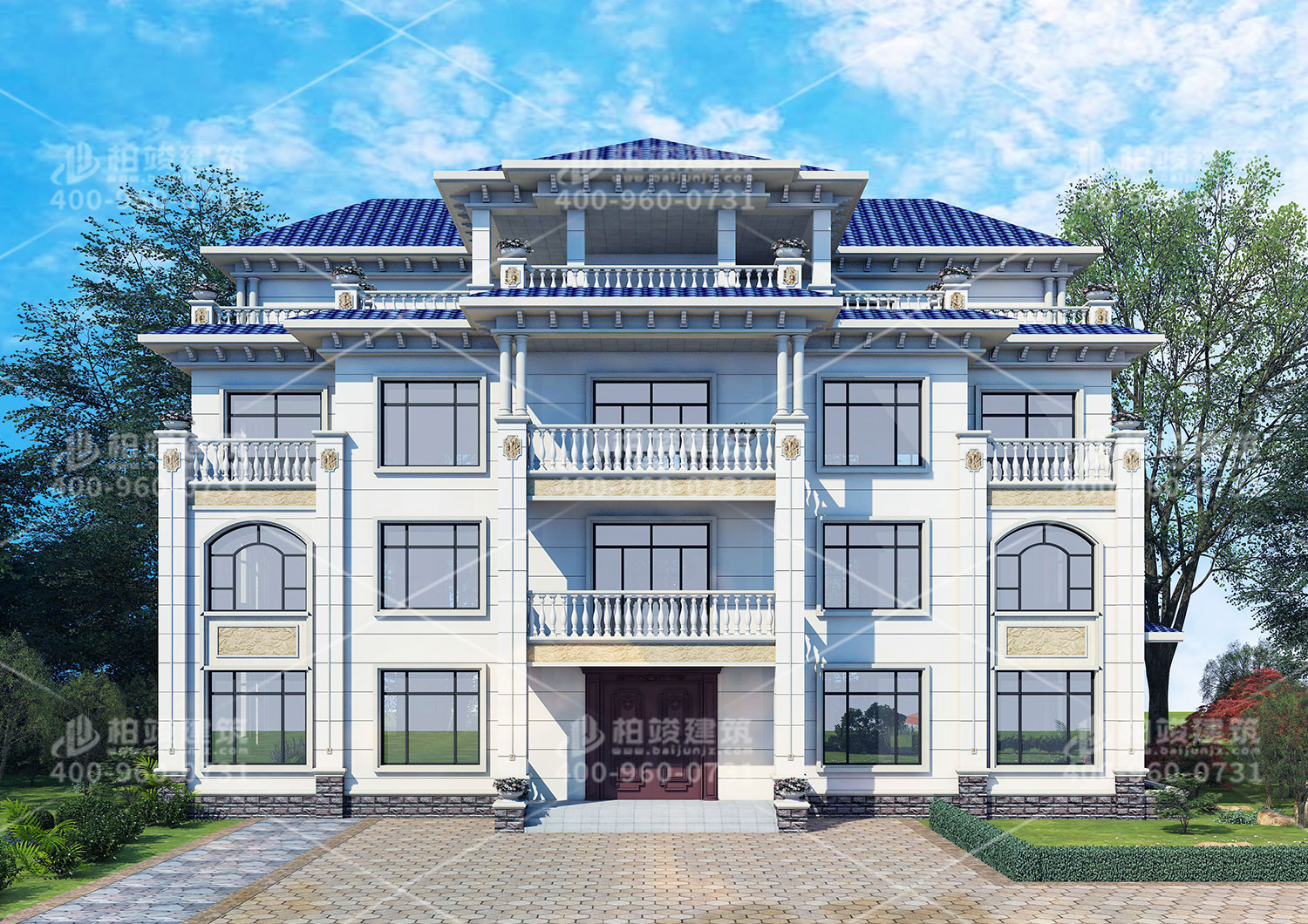 四層超級豪華別墅，建筑好全村羨慕。