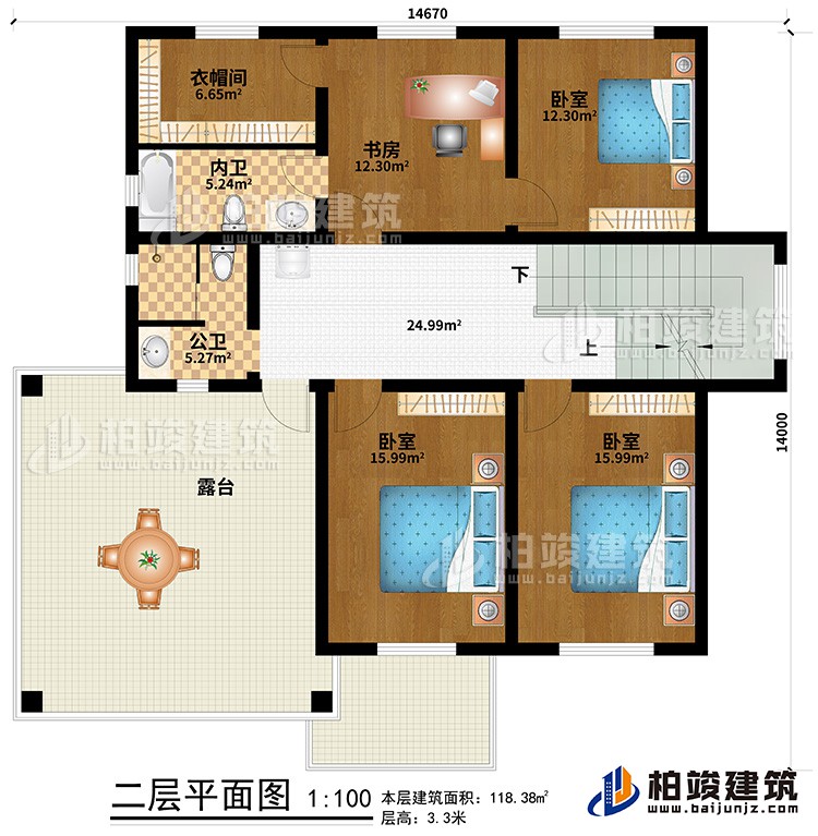 二層簡(jiǎn)歐農(nóng)村別墅帶雙車庫(kù)施工效果圖紙全套 造價(jià)30萬(wàn)BZ263-簡(jiǎn)歐風(fēng)格